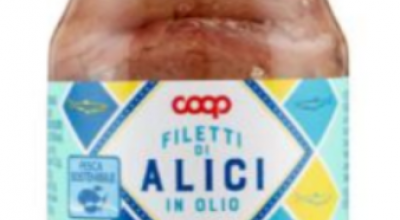 “Istamina oltre i limiti consentiti”, COOP richiama un lotto di filetti di alici in olio a proprio marchio
