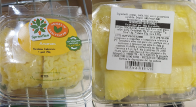 Errore in etichetta: richiamato lotto di ananas a fette “Amore in ogni frutto Spreafico” da Esselunga