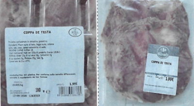 Presenza di Listeria monocytogenes richiamata coppa di testa a marchio Il Mercato