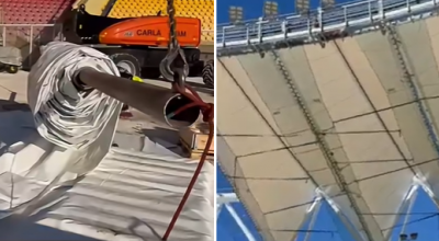Stadio Via del Mare di Lecce: la nuova copertura prende forma nel segno della massima sicurezza e resistenza a incendi, fulmini e fuochi d’artificio