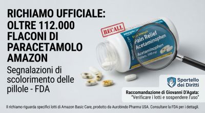 Allerta farmaci: ritirate oltre 112.000 confezioni di paracetamolo extra forte di Amazon per scolorimento delle pillole