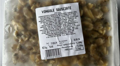 Pfas scoperto in altre vongole surgelate sgusciate richiamate dalla vendita