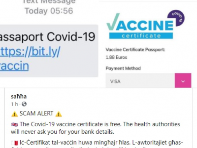 Truffa via sms per svuotare il conto, occhio al "certificato vaccinale": è gratuito. 