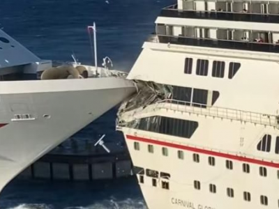 Messico, collisione tra due navi da crociera della Carnival Cruise Line in porto a Cozumel - VIDEO 