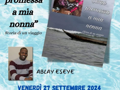 Presentazione del libro " come promesso a mia nonna" di Ablaye Seye il 27 settembre 2024 ore 16.00 in Piazzetta dei Peruzzi, 1, 73100 Lecce