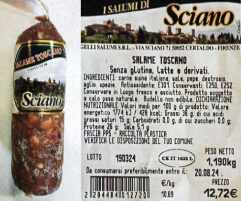 Salmonella nel salame toscano
