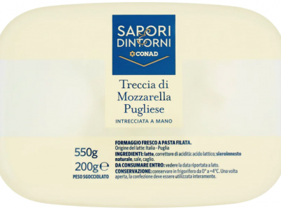 Mozzarella pugliese a marchio Sapori & Dintorni richiamata per errore stampa della data di scadenza sull’etichetta