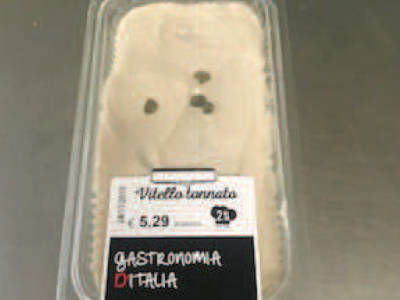 Pericolo «Listeria» nel vitello tonnato: il ministero salute segnala ritiro di un lotto a marchio Gastronomia D'Italia