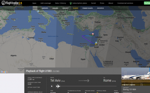 Fumo nella cabina di pilotaggio sopra il Mediterraneo, aereo della  El Al proveniente da Tel Aviv e diretto a Roma Fiumicino costretto a un atterraggio d'emergenza a Larnaca (Cipro). 